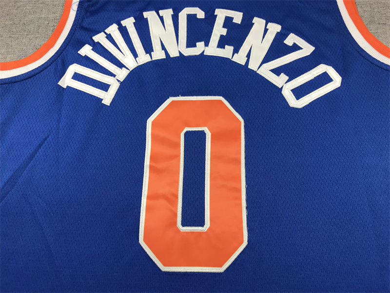 Men's New York Knicks Donte DiVincenzo #0 Blue Swingman Jersey - Icon Edition