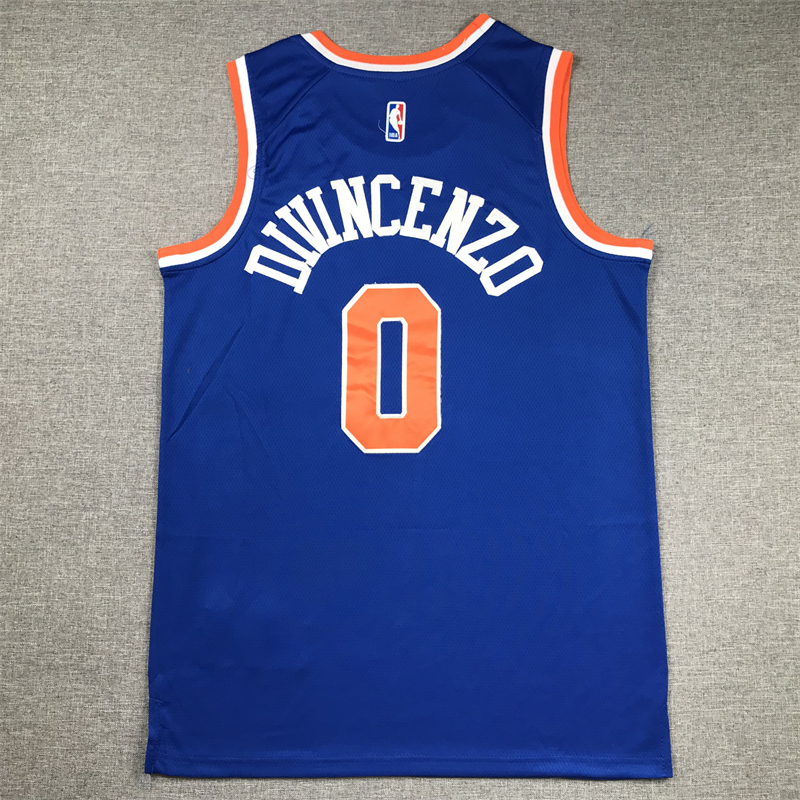 Men's New York Knicks Donte DiVincenzo #0 Blue Swingman Jersey - Icon Edition