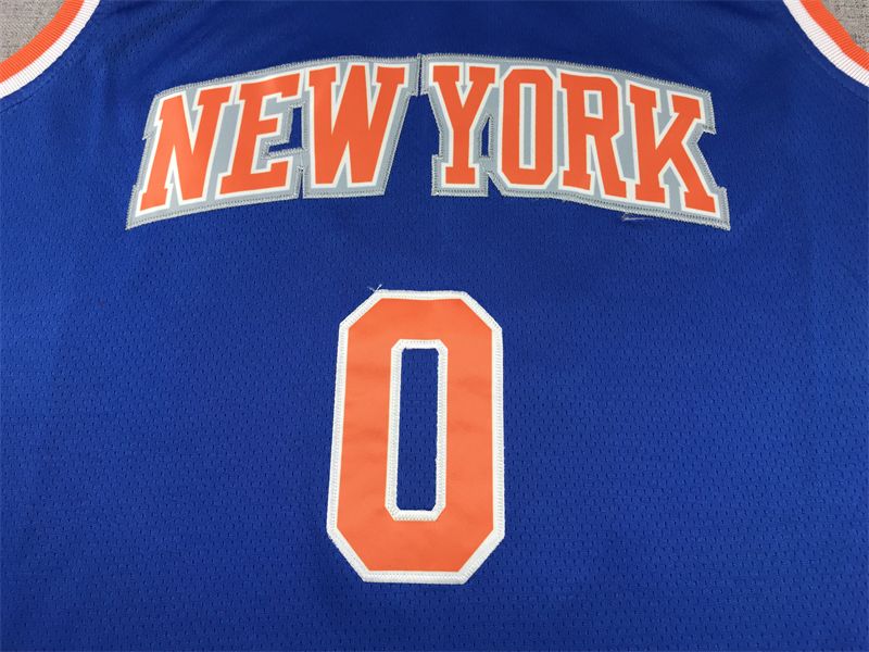 Men's New York Knicks Donte DiVincenzo #0 Blue Swingman Jersey - Icon Edition