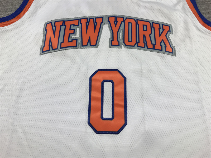 Men's New York Knicks Donte DiVincenzo #0 White Swingman Jersey - Association Edition