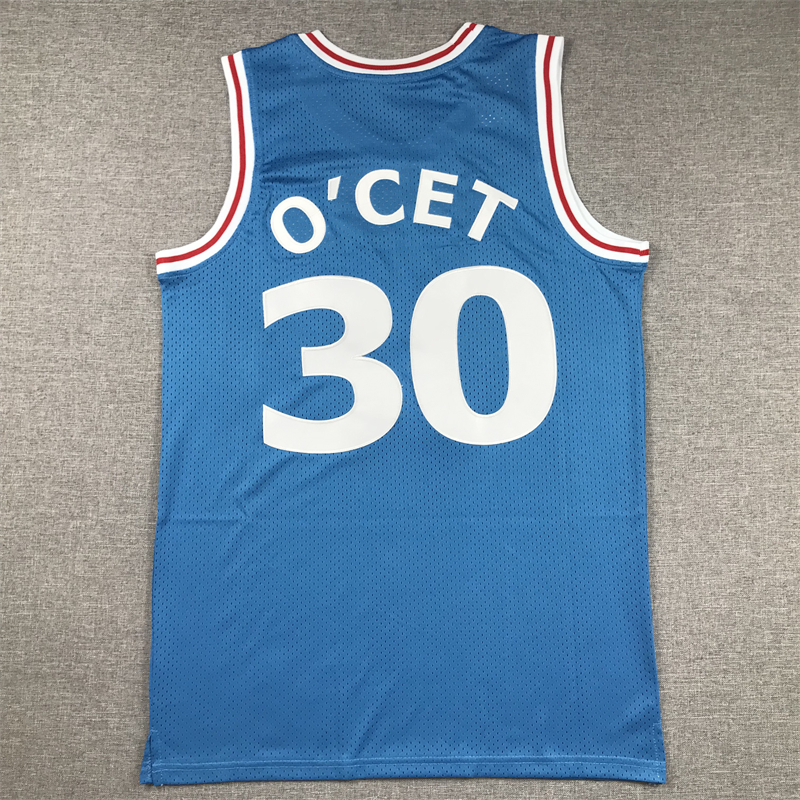 Men's Perc O'Cet #30 Movie Blue Basketball Jersey