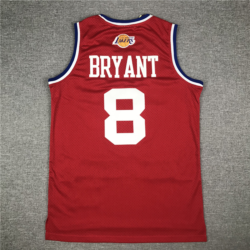 Men's 03 All Star Los Angeles Lakers Kobe Bryant Red Hardwood Classics Swingman Jersey