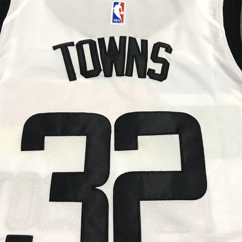Men's Minnesota Timberwolves Karl-Anthony Towns #32 White Swingman Jersey - City Edition