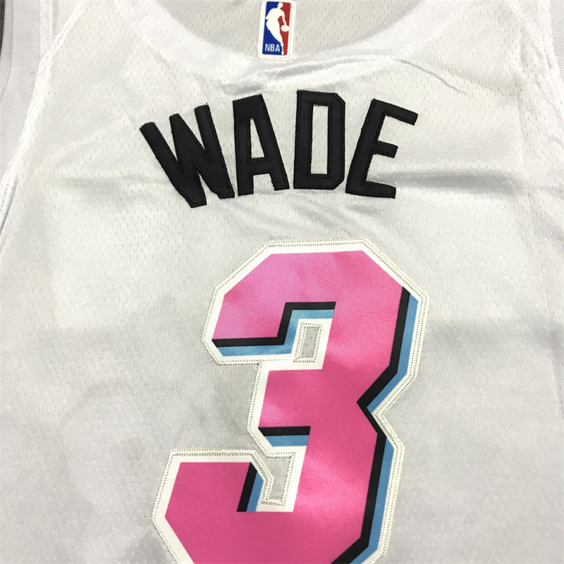 Men's Miami Heat Dwyane Wade #3 White Swingman Jersey - City Edition