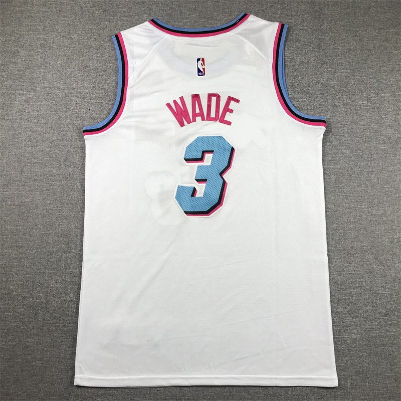 Men's Miami Heat Dwyane Wade #3 NBA White Swingman Player Jersey
