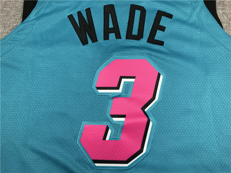 Men's Miami Heat Dwyane Wade #3 Blue Swingman Player Jersey