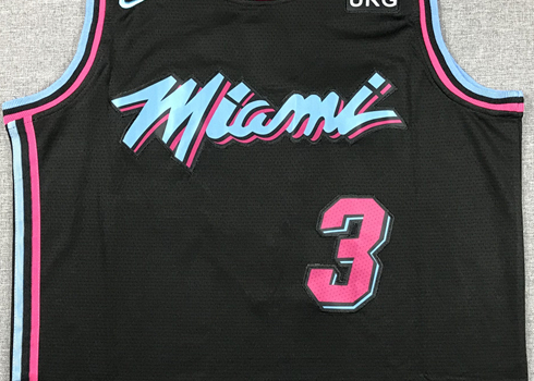 Men's Miami Heat Dwyane Wade #3 Black Swingman Player Jersey