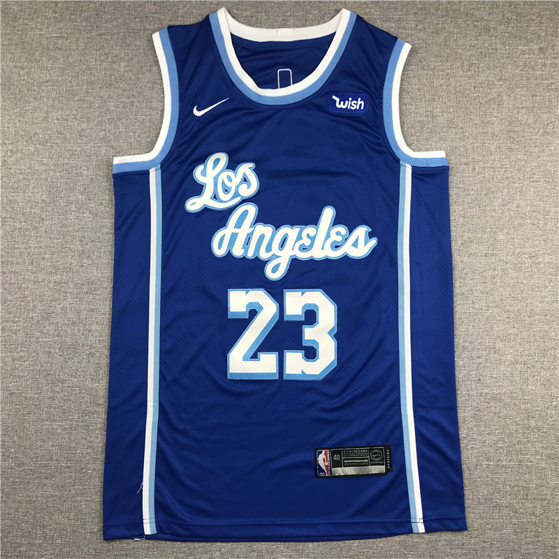 Men's Los Angeles Lakers LeBron James #23 Blue Swingman Jersey