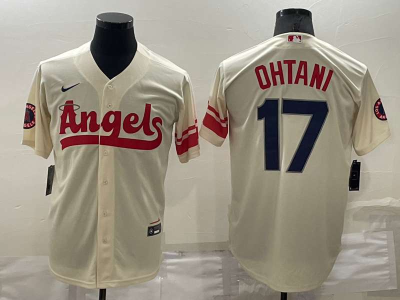 Men's Los Angeles Angels Shohei Ohtani #17 Cream City Connect Replica Player Jersey
