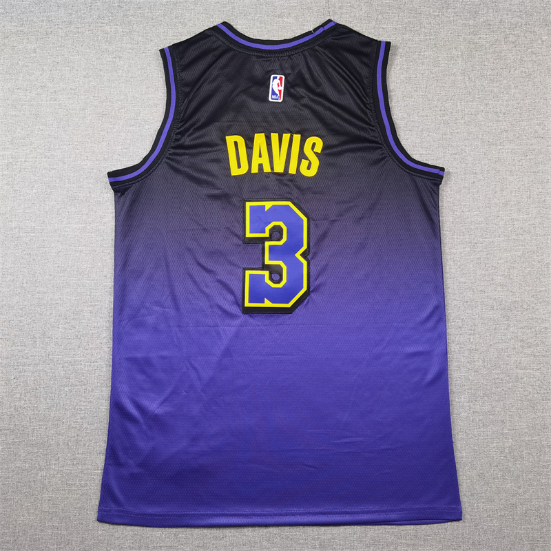 Men's Los Angeles Lakers Anthony Davis #3 Purple 2024/25 Swingman Jersey - City Edition