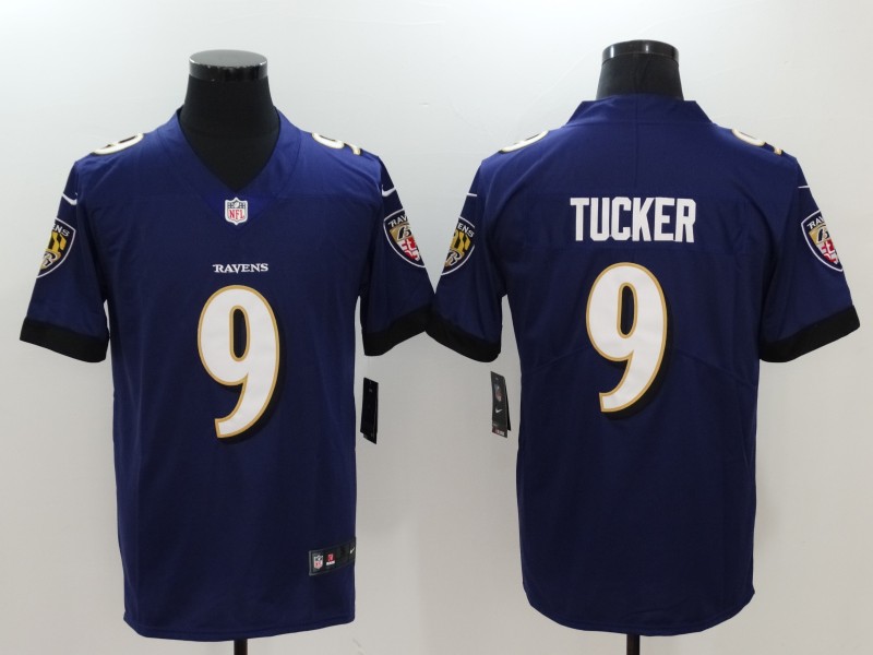 Men's Baltimore Ravens Justin Tucker #9 Purple Game Player Jersey