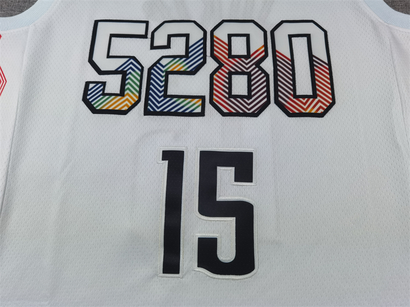 Men's Denver Nuggets Nikola Jokic #15 White 2024/25 Swingman Player Jersey - City Edition