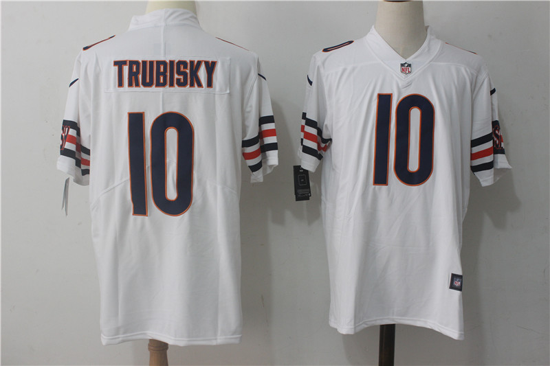 Men's Mitch Trubisky #10 Chicago Bears Season Jersey White