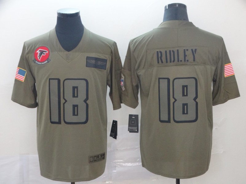 Men's Atlanta Falcons Calvin Ridley #18 Brown Game Jersey