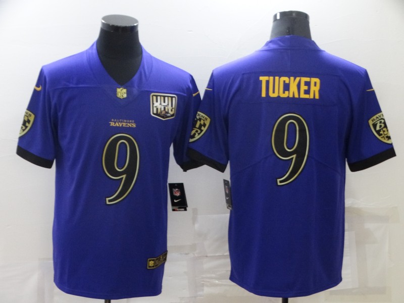 Men's Baltimore Ravens Justin Tucker #9 Purple Player Game Jersey