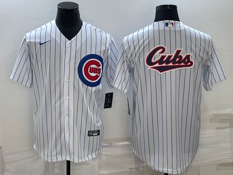 Men's Chicago Cubs White Home Replica Player Jersey
