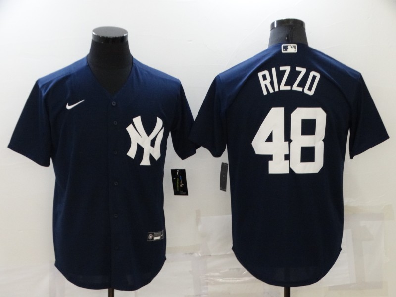 Men's New York Yankees Anthony Rizzo #48 Navy Replica Baseball Jersey