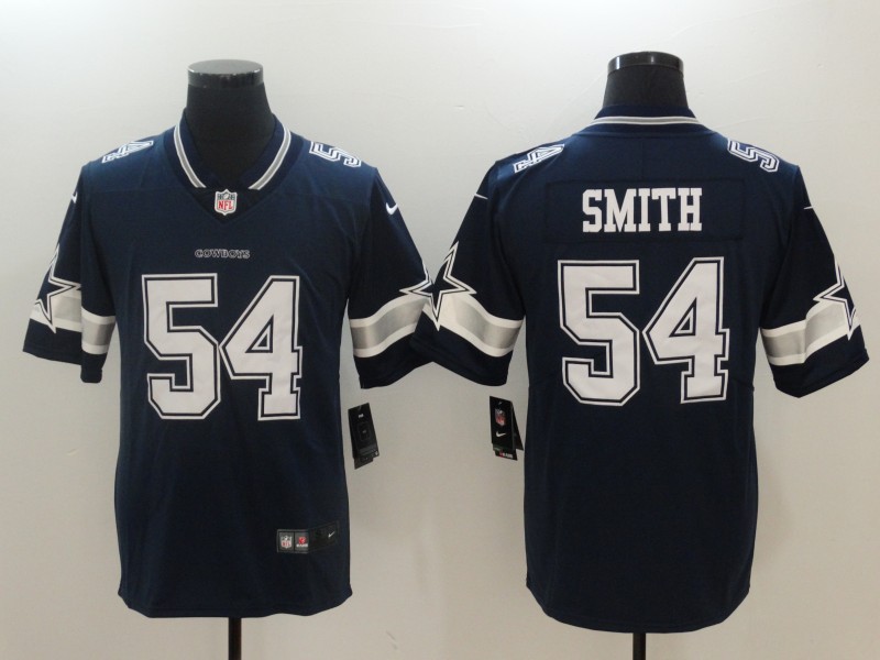 Men's Dallas Cowboys Jaylon Smith #54 Navy Game Player Jersey