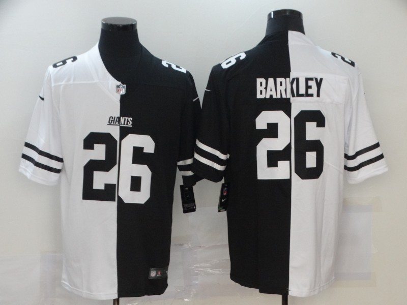Men's New York Giants Saquon Barkley #26 Black/White Game Jersey