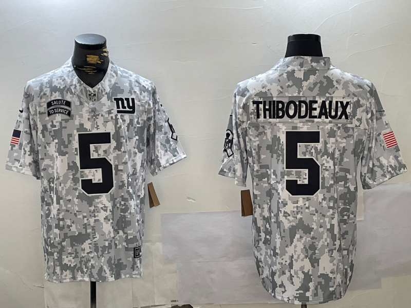 Men's New York Giants Kayvon Thibodeaux #5 Arctic Camo 2024 Salute to Service Limited Jersey