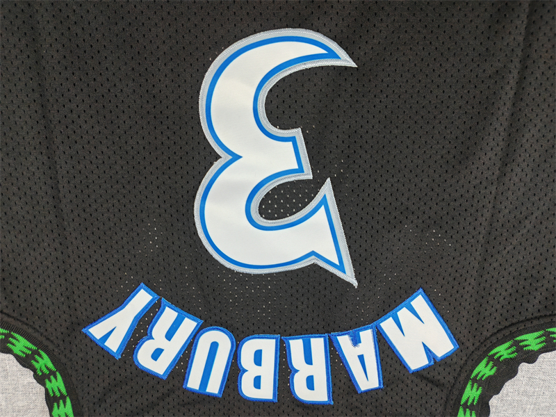 Men's Minnesota Timberwolves Stephon Marbury #3 Black 1997/98 Hardwood Classics Swingman Jersey