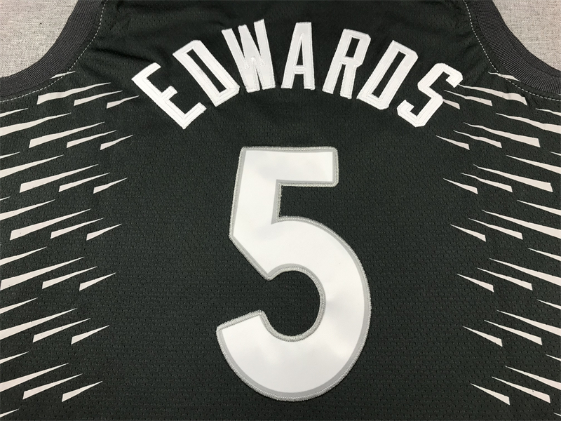 Men's Minnesota Timberwolves Anthony Edwards #5 Gray Swingman Player Jersey