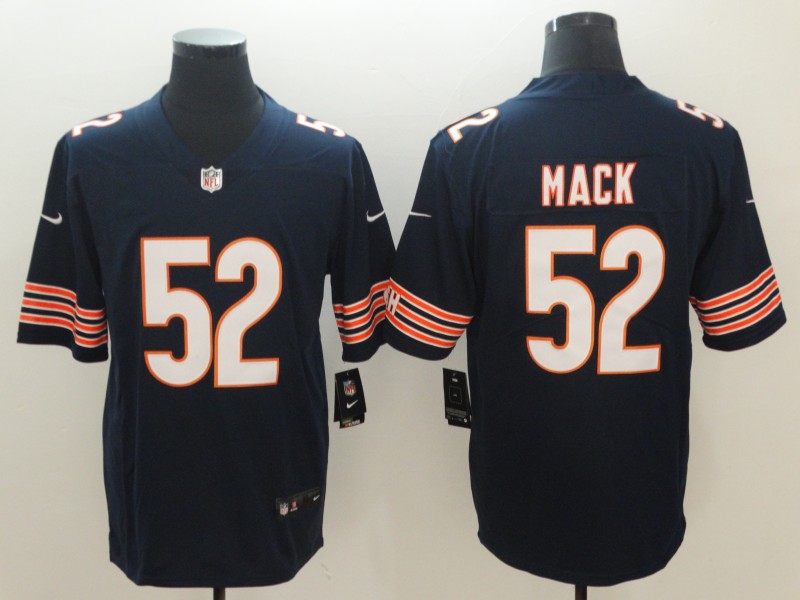Men's Chicago Bears Khalil Mack #52 Navy Game Jersey
