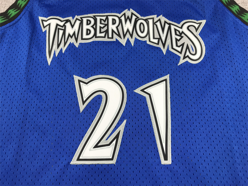 Men's Minnesota Timberwolves #21 Kevin Garnett Hardwood Classics Swingman Jersey
