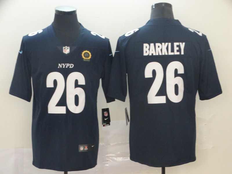 Men's New York Giants Saquon Barkley #26 Navy City Edition Game Jersey