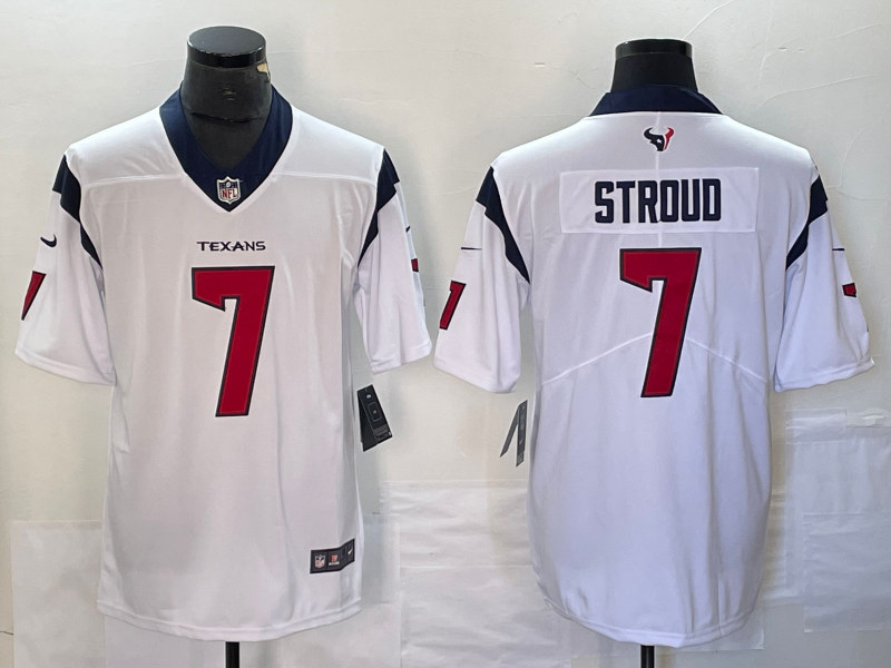 Men's Houston Texans C.J. Stroud #7 White Game Jersey
