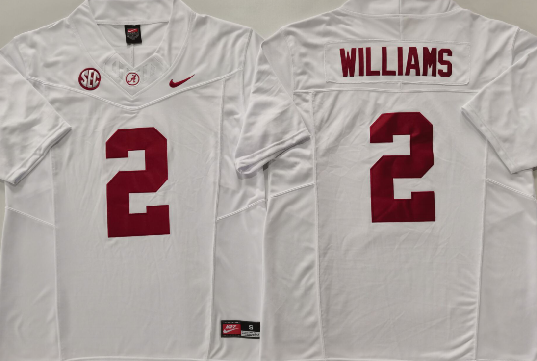 Men's Alabama Crimson Tide Ryan Williams #2 White Game Jersey