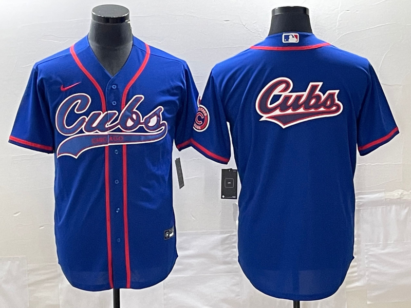 Men's Chicago Cubs Blue Replica Player Jersey