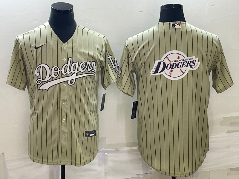 Men's Los Angeles Dodgers khaki Replica Player Jersey