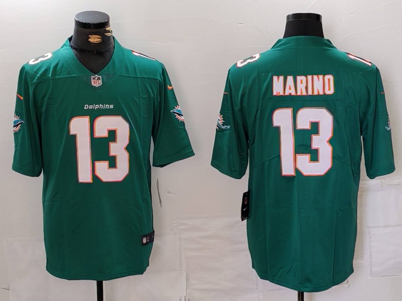 Men's Miami Dolphins Dan Marino #13 Green Game Jersey