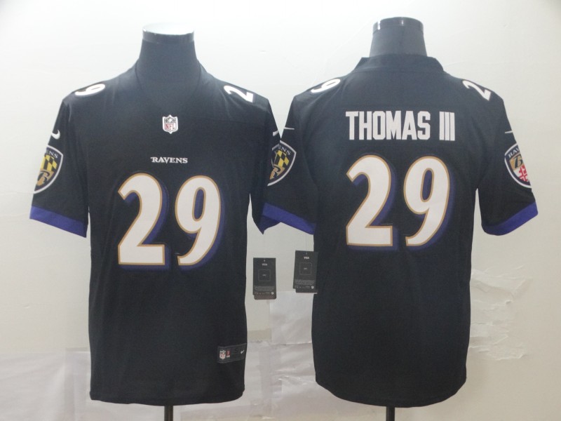 Men's Baltimore Ravens Earl Thomas III #29 Black Game Jersey