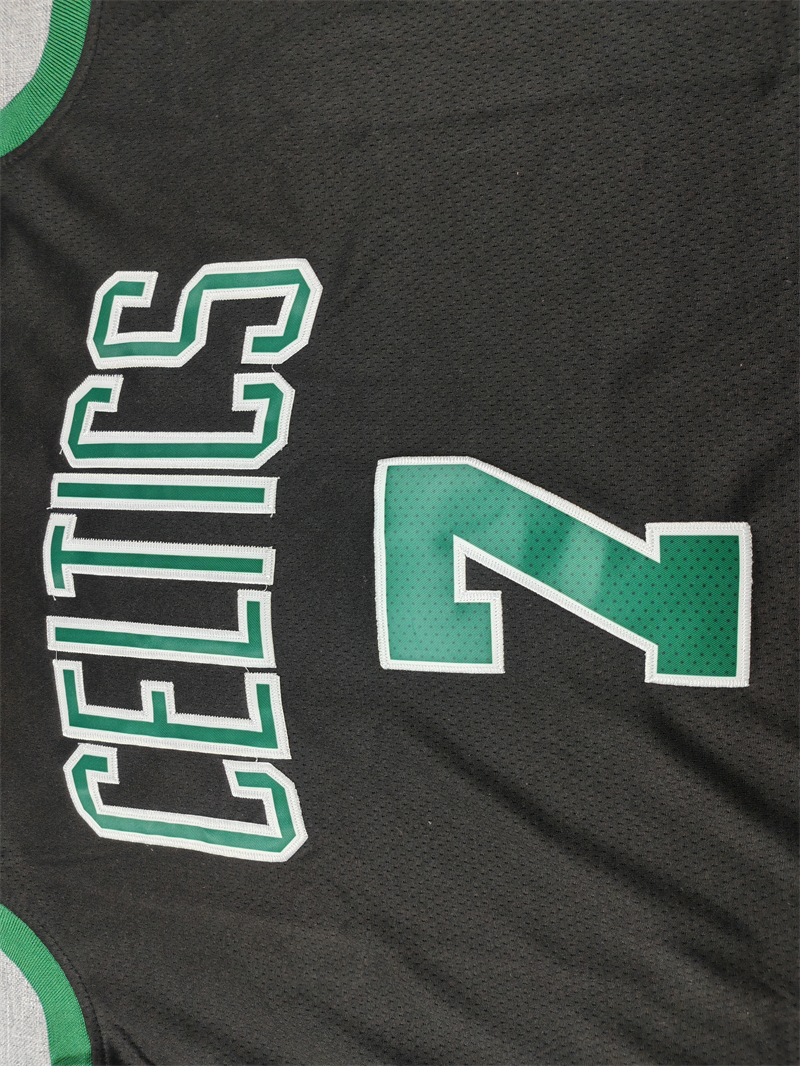 Men's Boston Celtics Jaylen Brown #7 Black Swingman Jersey - Statement Edition