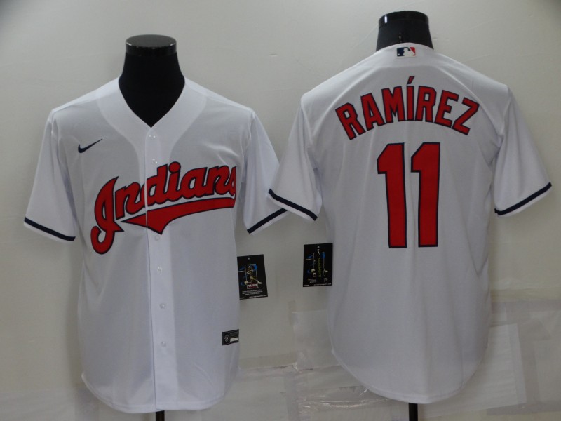 Men's Cleveland Guardians Jose Ramirez Nike White Replica Player Jersey