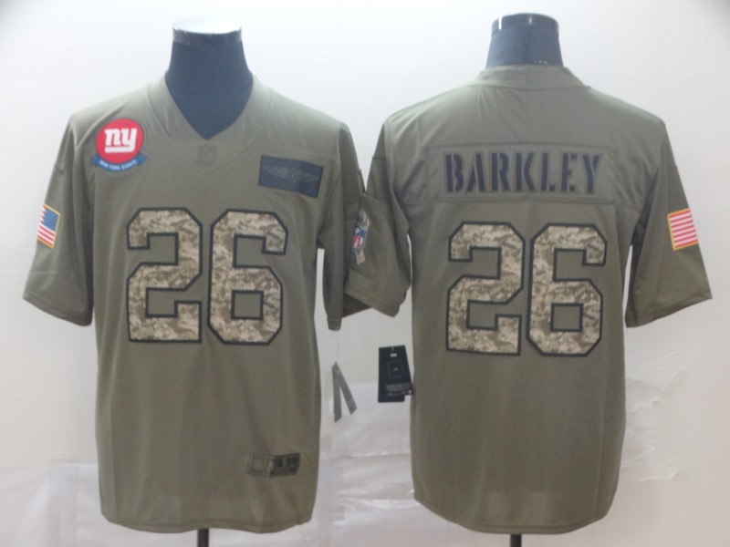Men's New York Giants Saquon Barkley #26 Brown Game Player Jersey
