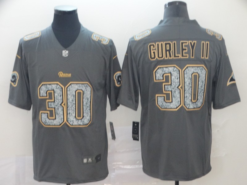 Men's Los Angeles Rams Todd Gurley II #30 Gray Game Jersey