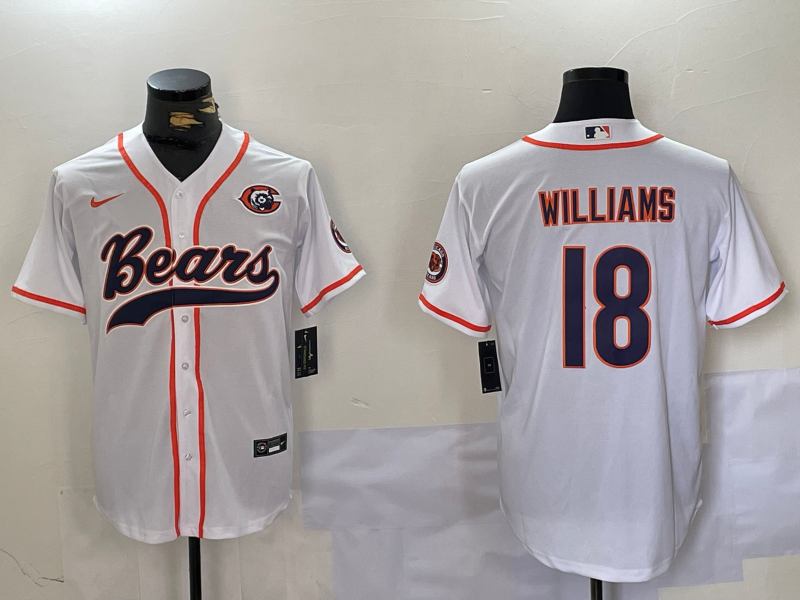 Men's Chicago Bears Caleb Williams #18 White Game Jersey
