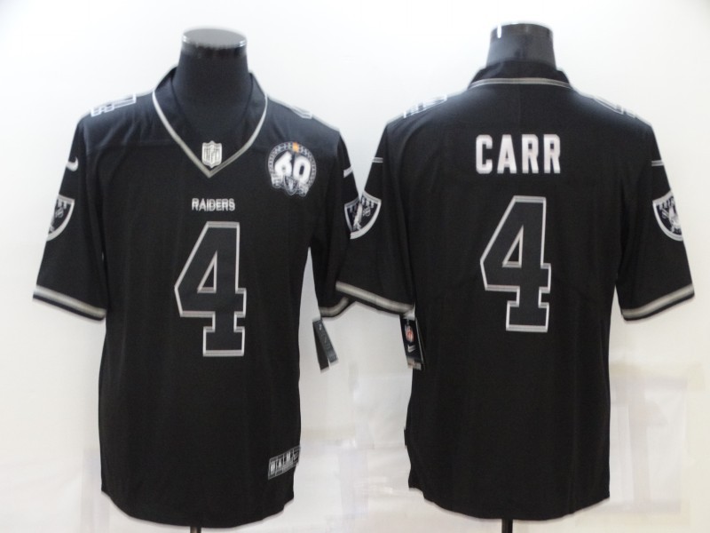 Men's Las Vegas Raiders Derek Carr #4 Black Alternate Player Jersey