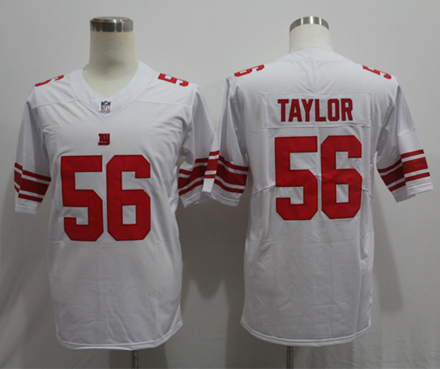 Men's New York Giants Lawrence Taylor #56 White Fashion Game Jersey