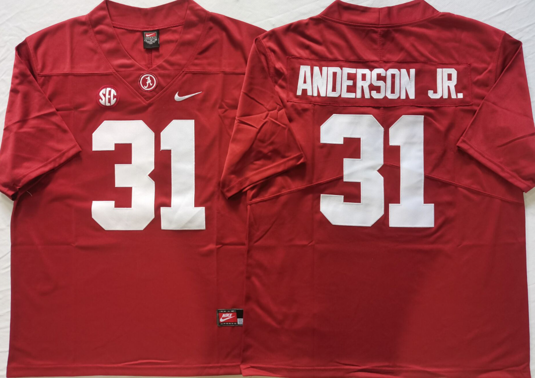 Men's Alabama Crimson Tide Will Anderson Jr #31 Crimson Player Game Jersey