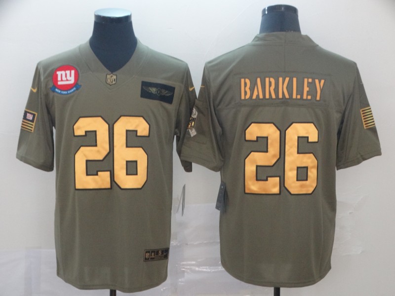 Men's New York Giants Saquon Barkley #26 Brown Alternate Game Jersey