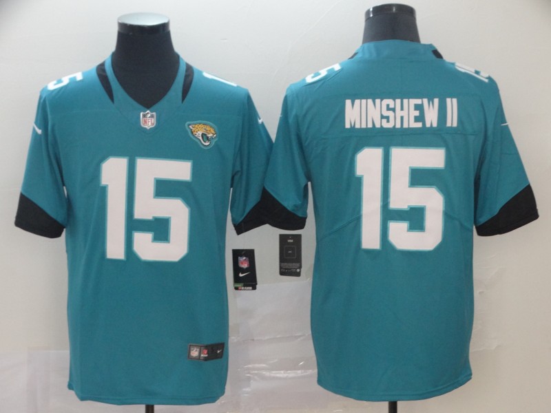 Men's Jacksonville Jaguars Gardner Minshew II #15 Teal Game Player Jersey
