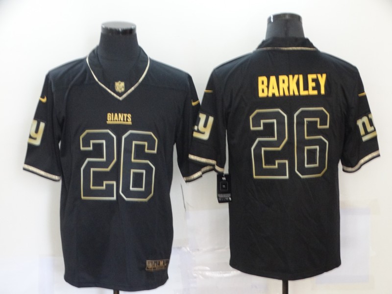 Men's New York Giants Saquon Barkley #26 Black Game Player Jersey
