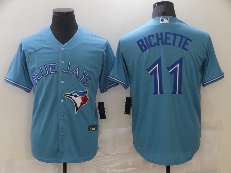 Men's Toronto Blue Jays Bo Bichette #11 Light Blue Replica Baseball Jersey