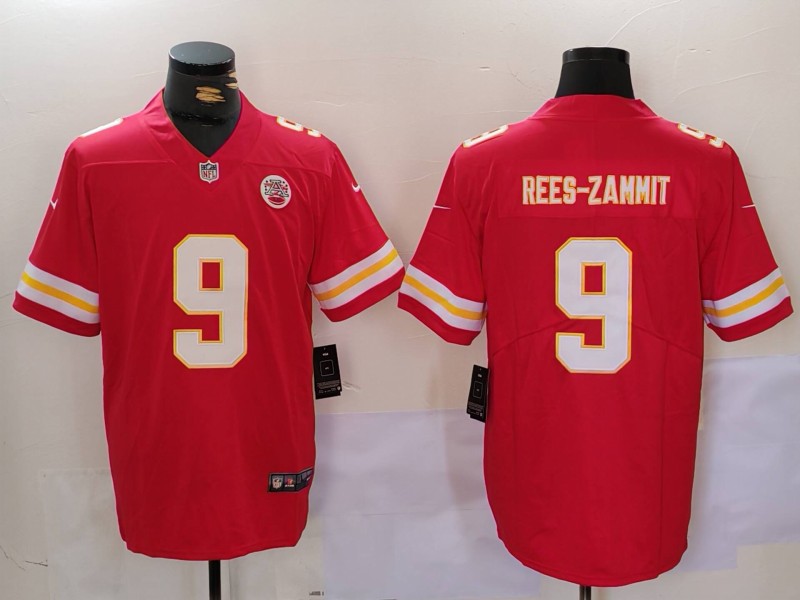 Men's Kansas City Chiefs Louis Rees-zammit #9 Red Game Jersey