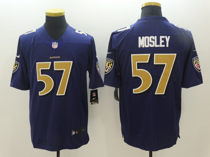 Men's Baltimore Ravens C.J. Mosley #57 Purple Player Game Jersey