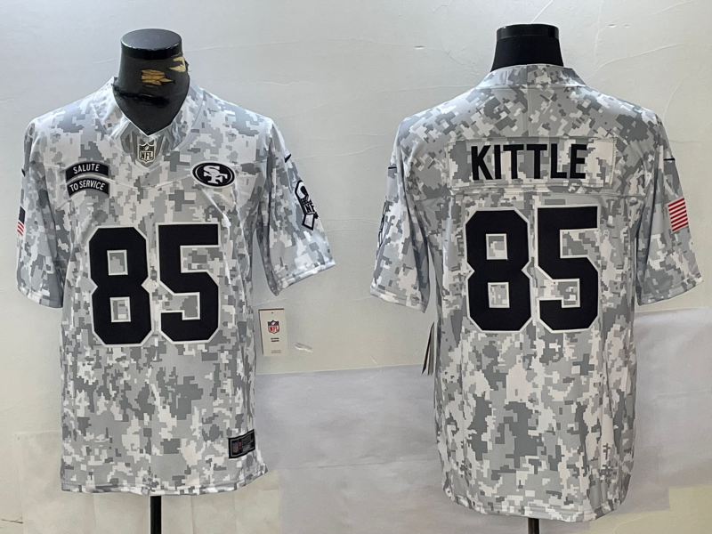 Men's San Francisco 49ers George Kittle #85 Arctic Camo 2024 Salute to Service Limited Jersey